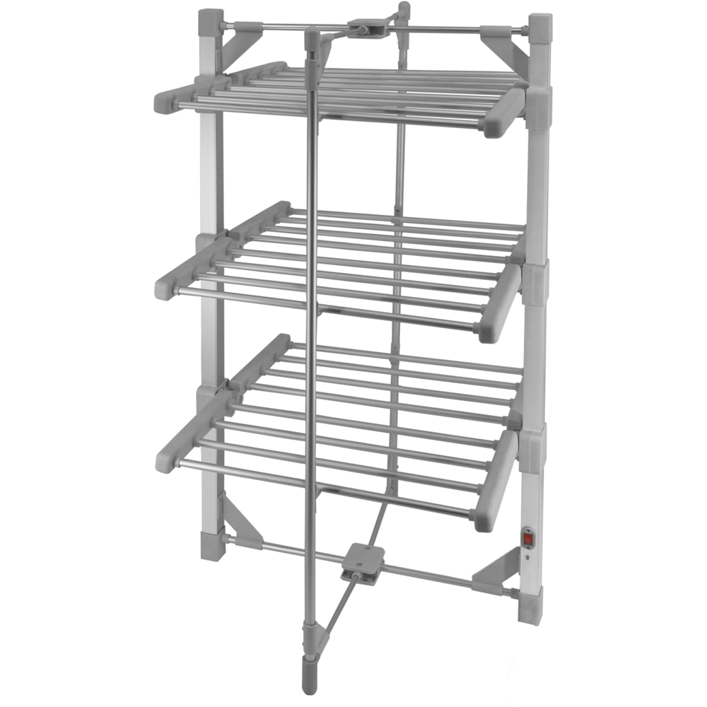 Monster Shop Grey Heated Clothes Airer 220W Image 1