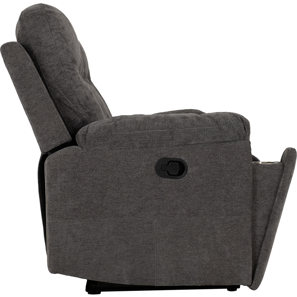 Seconique Guildford 3 Seater Grey Fabric Recliner Sofa Image 5