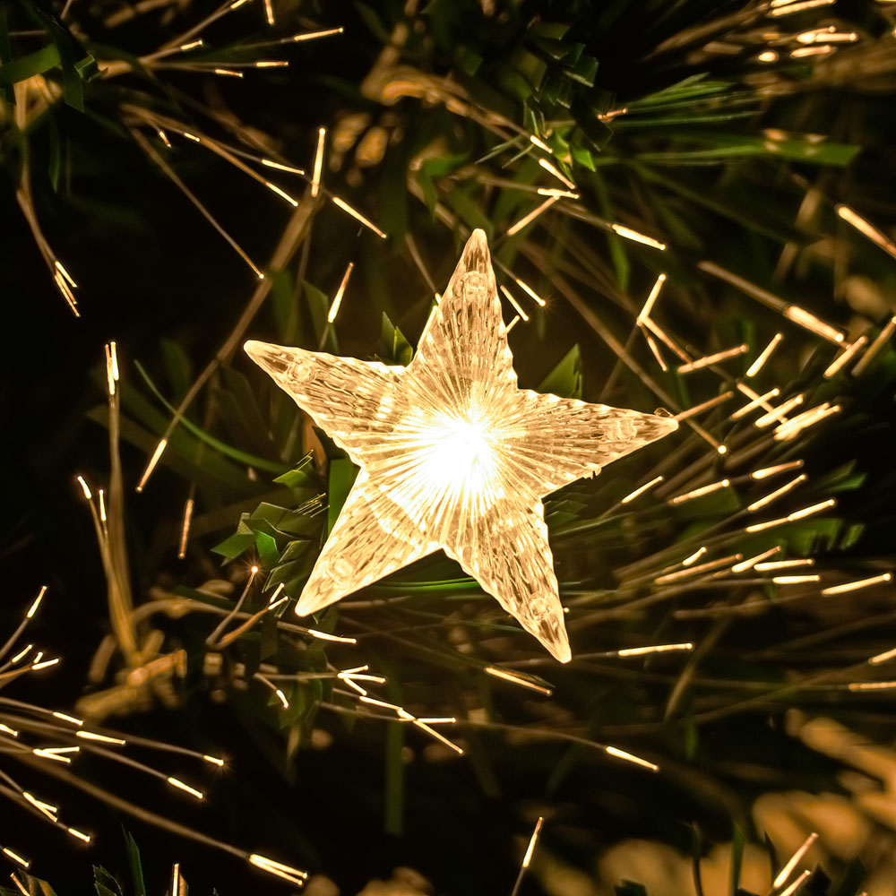 The Christmas Centre 70 Warm White LED Green Fibre Optic Artificial Xmas Tree 7ft Image 7