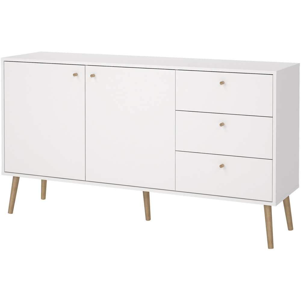 Florence Cumbria 2 Doors 3 Drawers White Sideboard Image 4