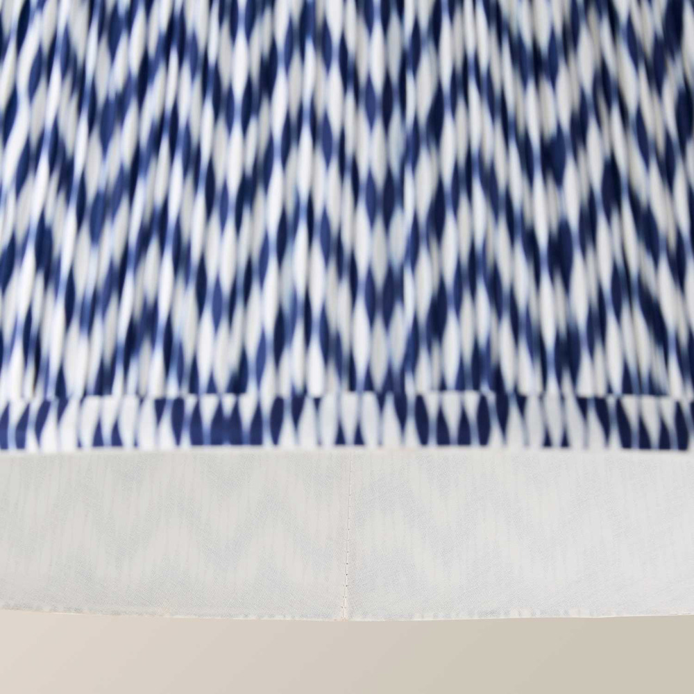 ValueLights Saffira Navy Chevron Pleated Tapered Large Lamp Shade 45cm Image 4