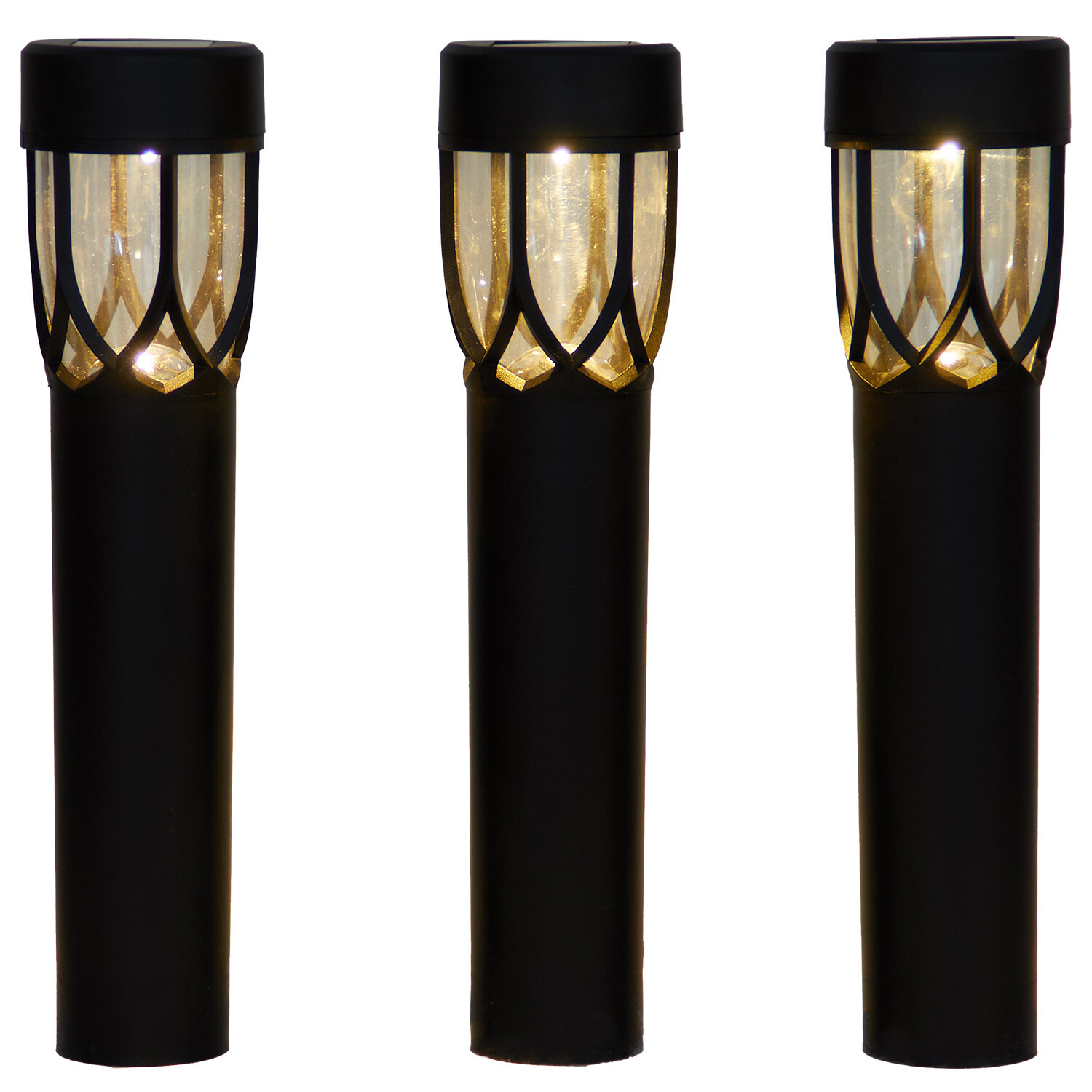 Pack of 4 Solar Kylen Stake Lights - Black Image 3