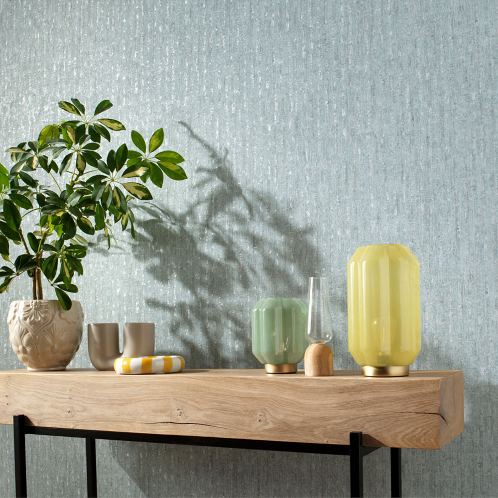 Erismann Shadow Veil Soft Teal Wallpaper Image 4