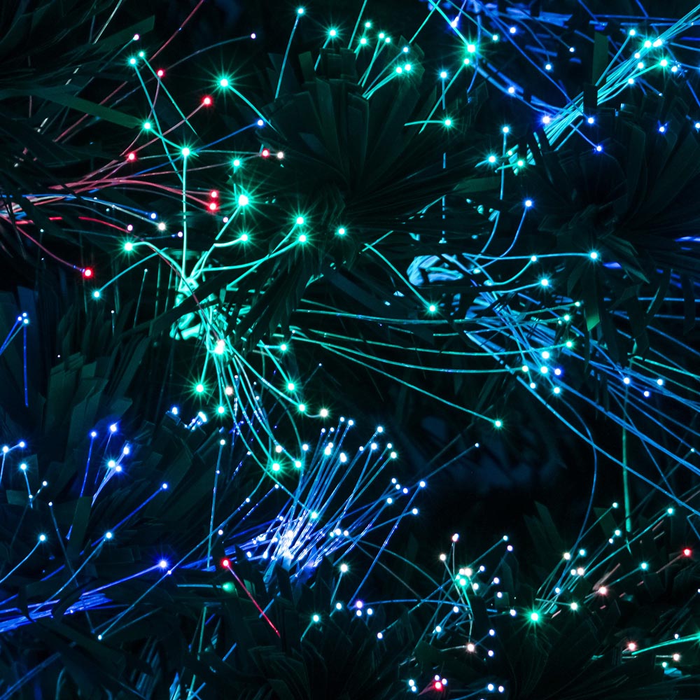 The Christmas Centre Warm White LED Green Pin Prick Fibre Optic Artificial Xmas Tree 2ft Image 6