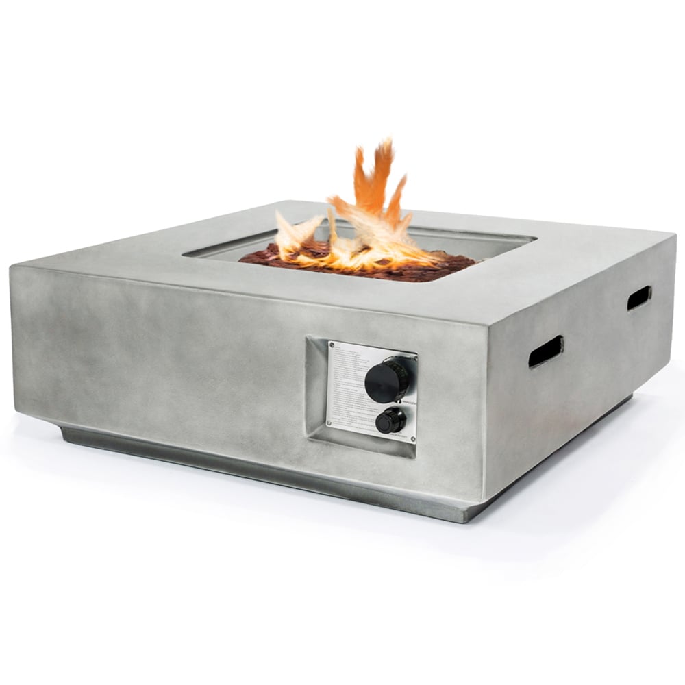 MDA Designs Loki Light Stone Propane Outdoor Firepit Image 4