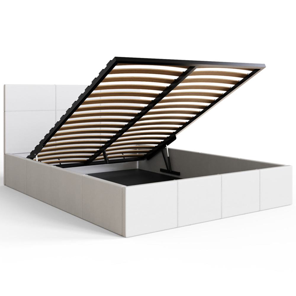 GFW King Size White End Lift Ottoman Bed Image 4