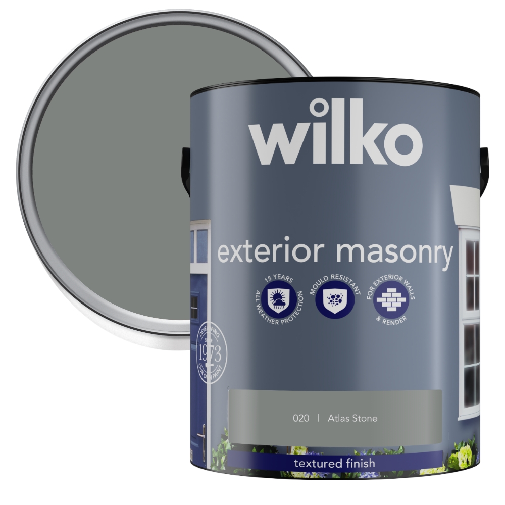 Wilko Atlas Stone Textured Finish Masonry Paint 5L Image 1