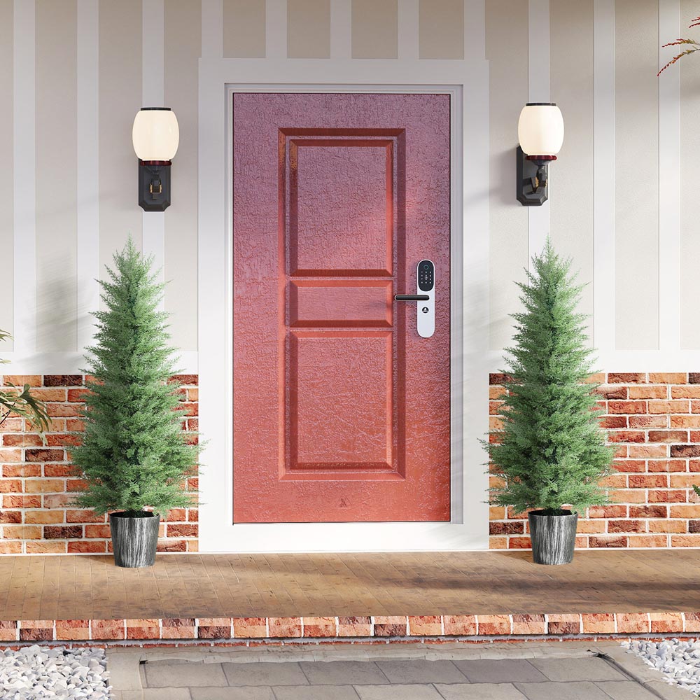 Portland Cypress Artificial Plant in Pot 4.5ft 2 Pack Image 2