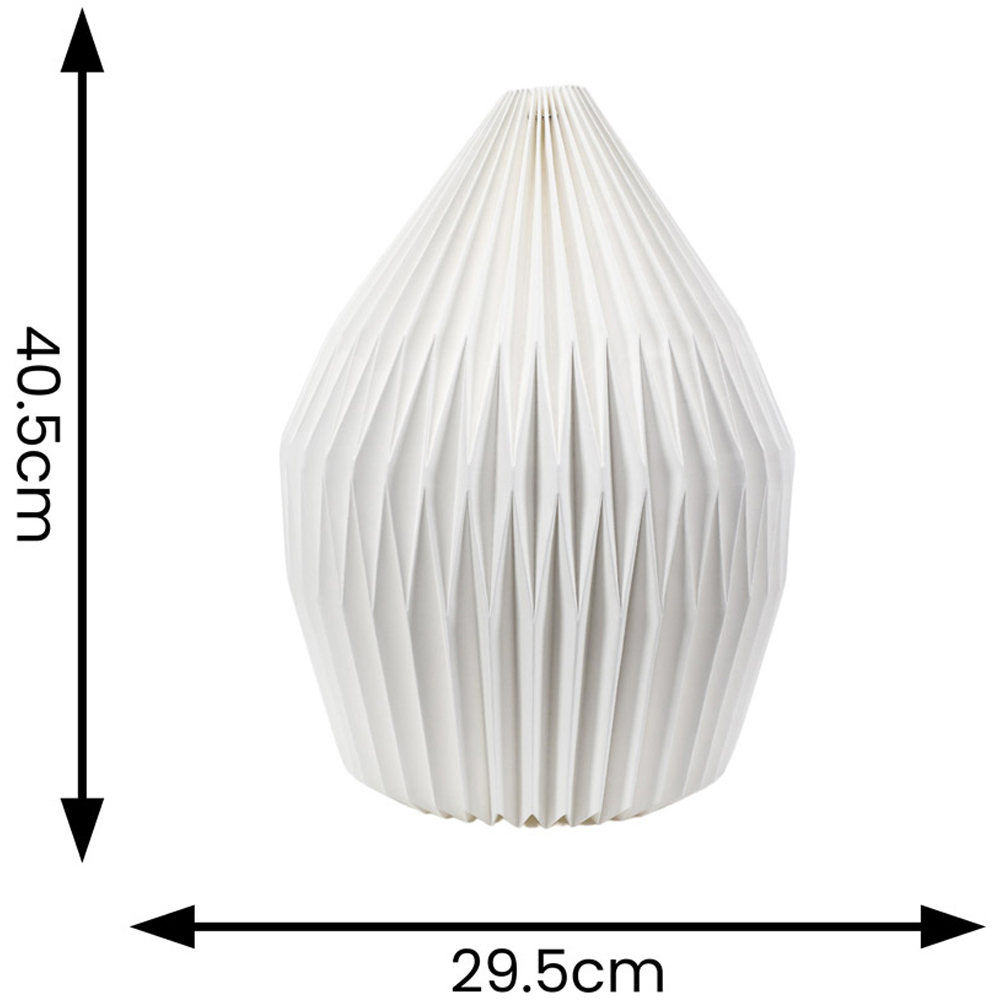 ValueLights Astrid Geometric Origami Teardrop Paper Pleated Lamp Shade 30cm Image 4