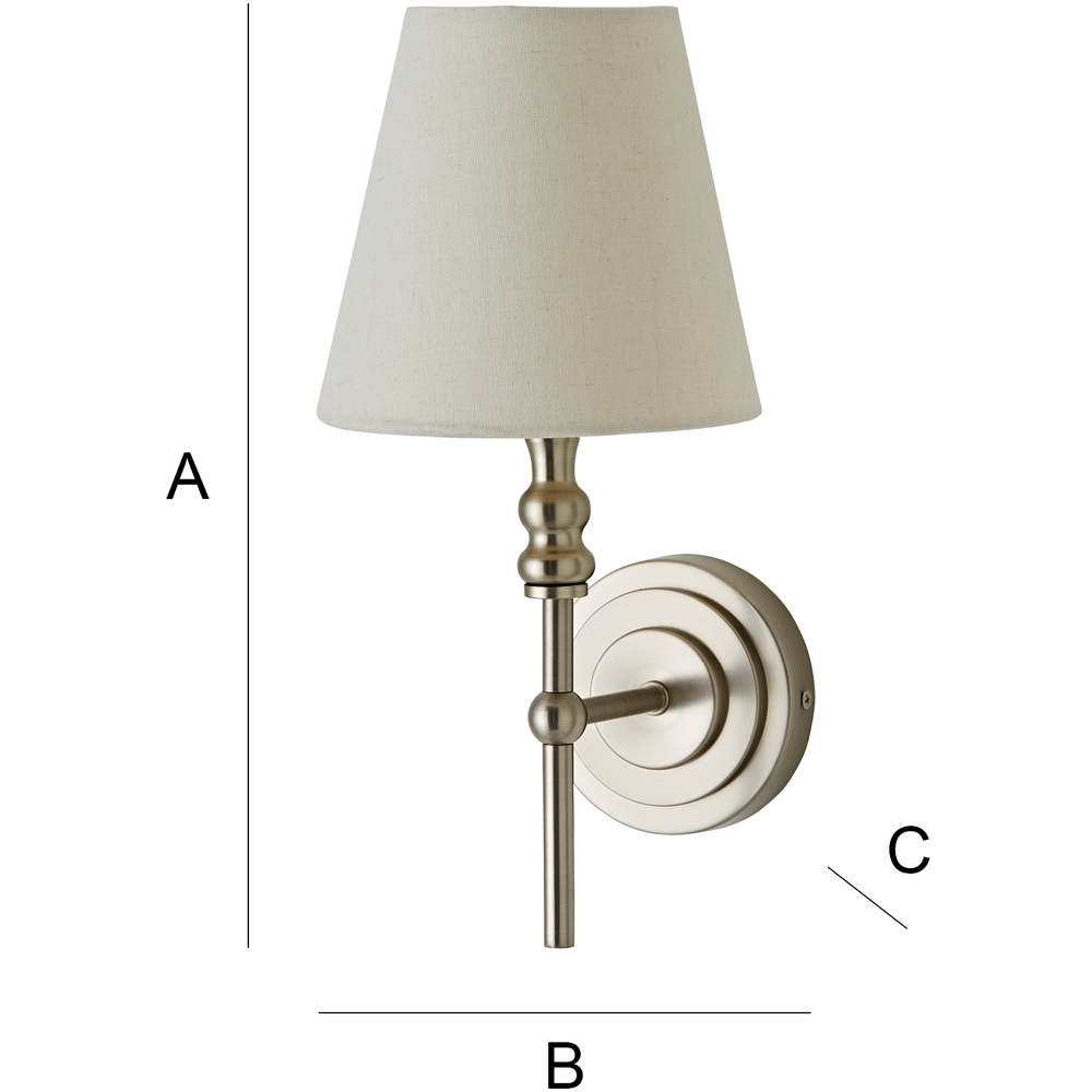 ValueLights Maggie Brushed Chrome Candlestick Wall Lights with Shade and Bulb 2 Pack Image 7