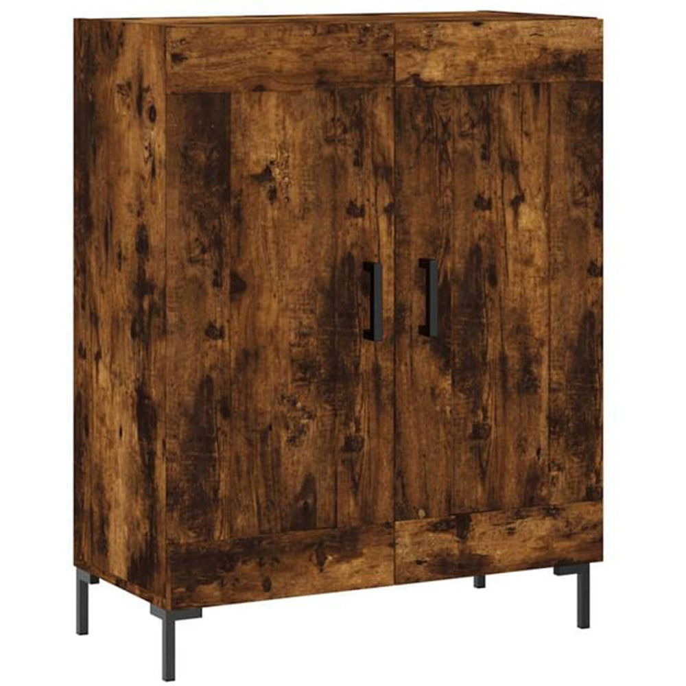 vidaXL 4 Door Smoked Oak Highboard Image 5