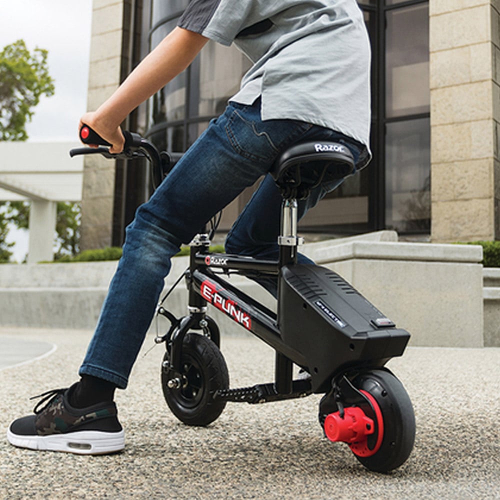 Razor 12 Volt Razor E-Punk Black and Red Electric Minibike Image 8