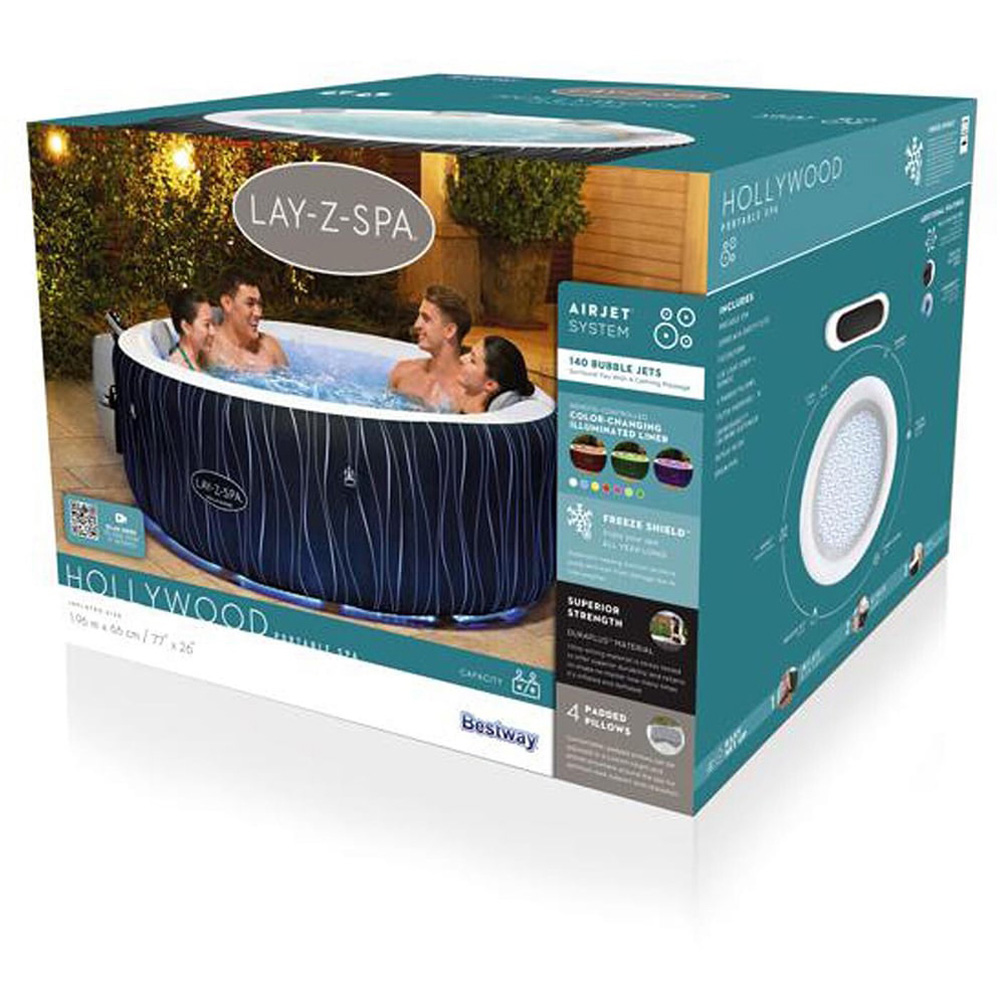 Lay-Z-Spa Hollywood Deep Grey AirJet Hot Tub Image 9