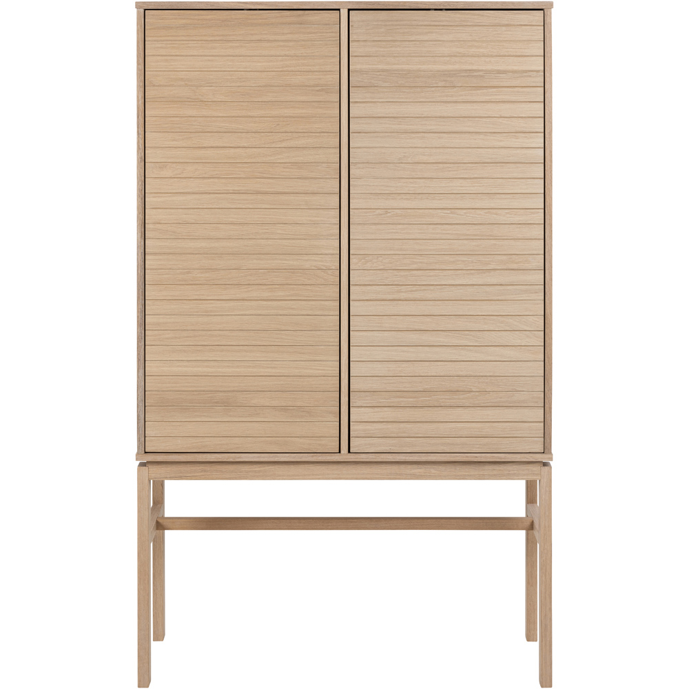 Florence Linley 2 Door 6 Shelf White Oak Cabinet Image 3