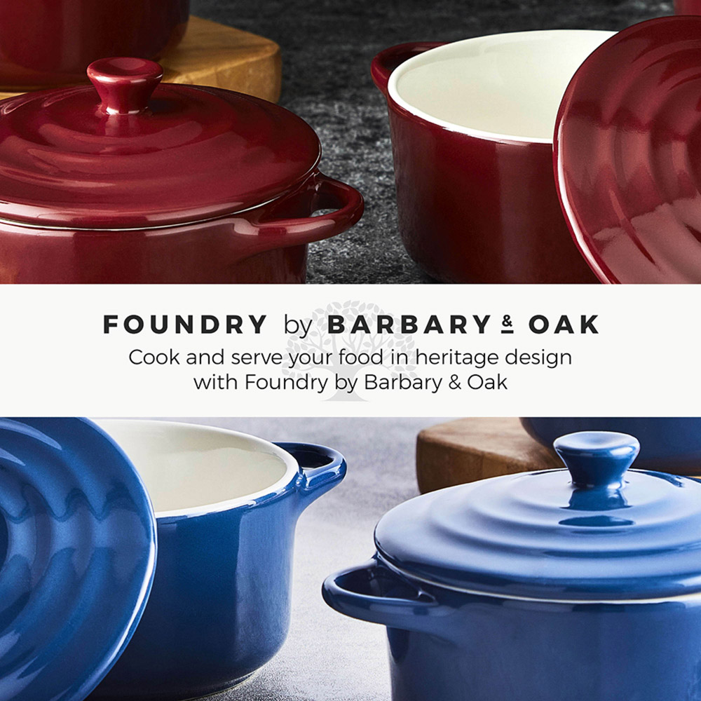 Barbary and Oak 10cm Bordeaux Red Set of 4 Ceramic Mini Casseroles Image 7