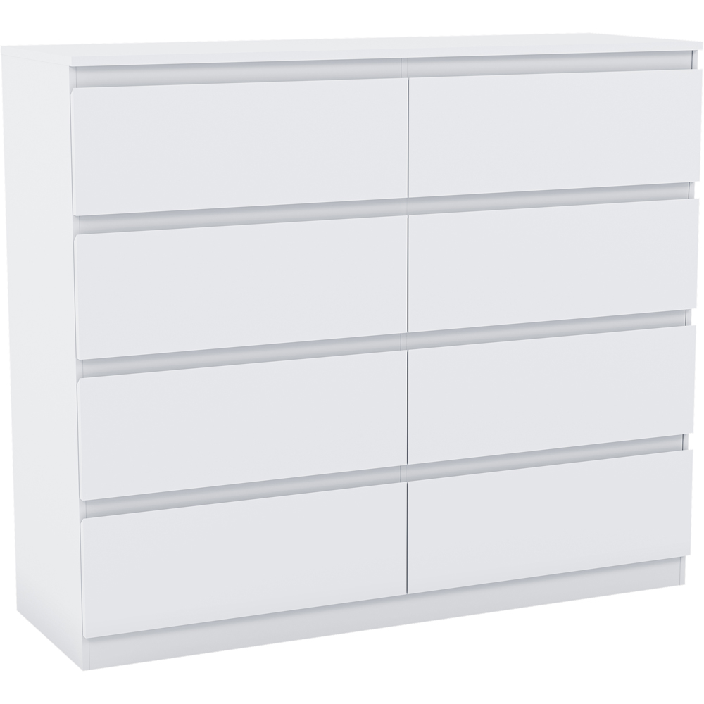 VIDA DESIGNS Denver 8 Drawer White Chest of Drawers Image 2