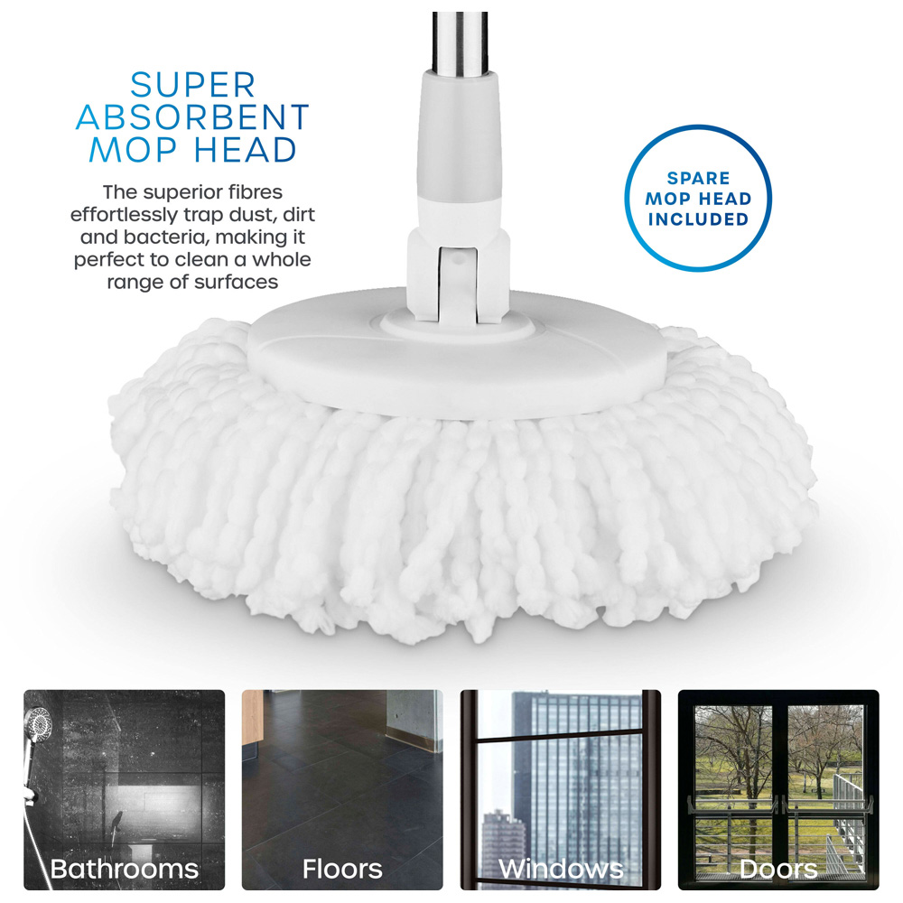 Swan Elevate Spin Mop and Bucket Set Image 7
