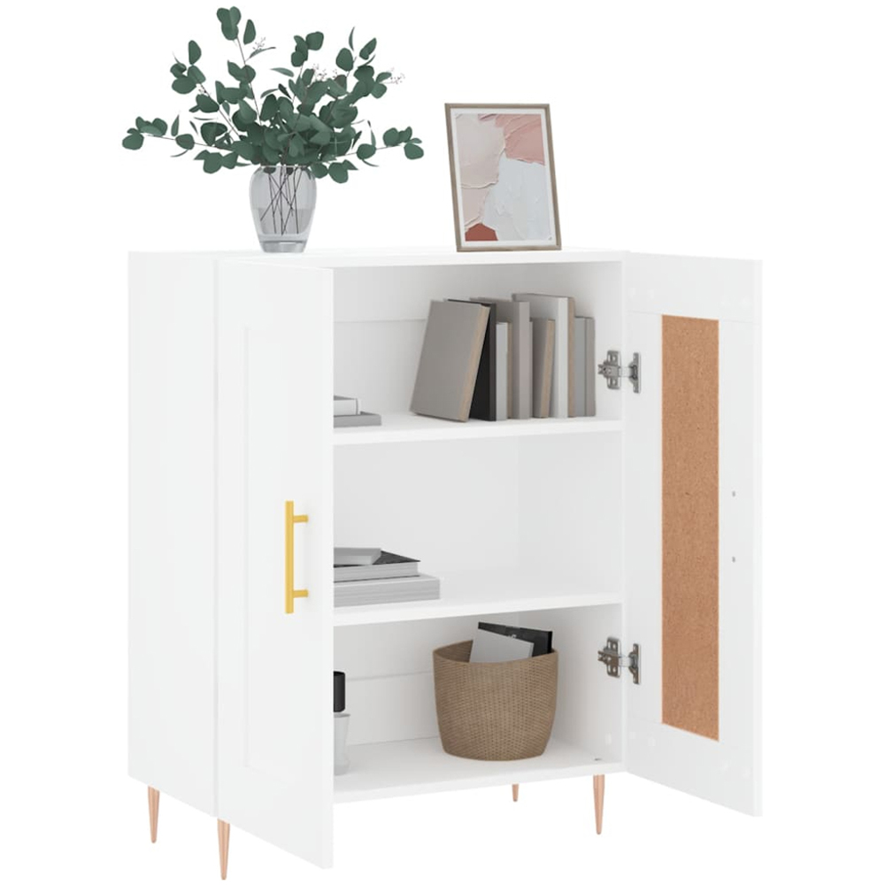 vidaXL 2 Door White Sideboard Image 4