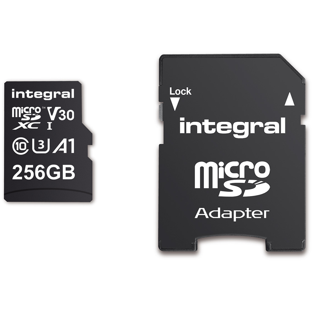 Integral 256GB High Speed V30 MicroSDXC Memory Card with Adapter Image 2