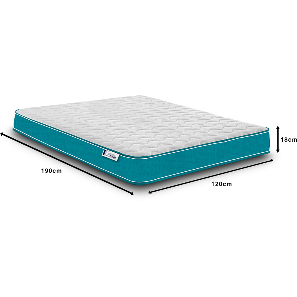 Extreme Comfort Cooltouch Colours Small Double Teal Blue Memory Foam and Spring Mattress Image 5