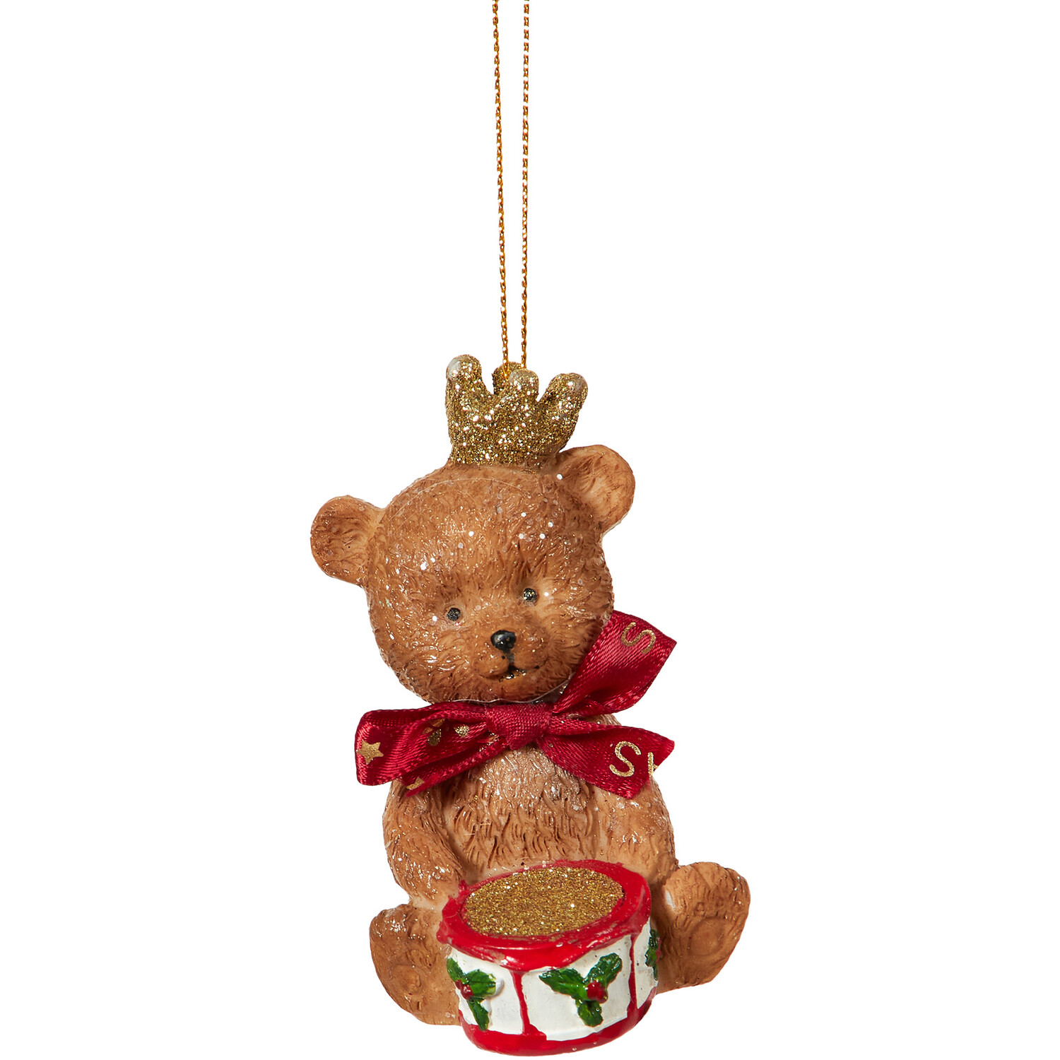 Traditional Bear Hanging Decoration - Brown Image 1