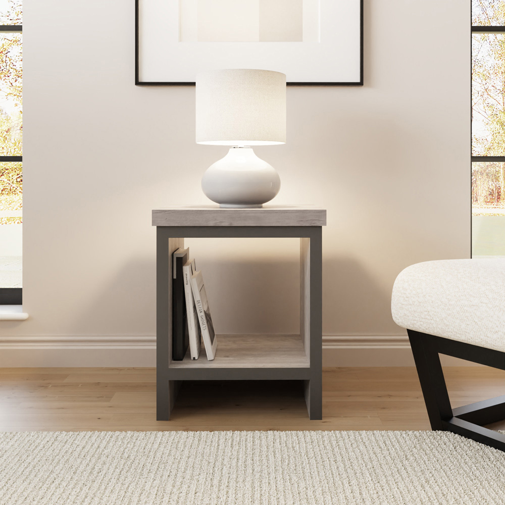 GFW Boston Grey Simple Lamp Table Image 6