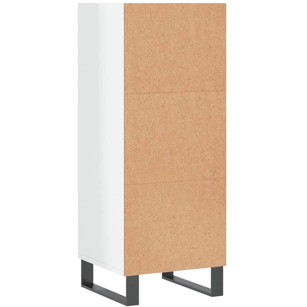 vidaXL 3 Shelf High Gloss White Sideboard Image 6