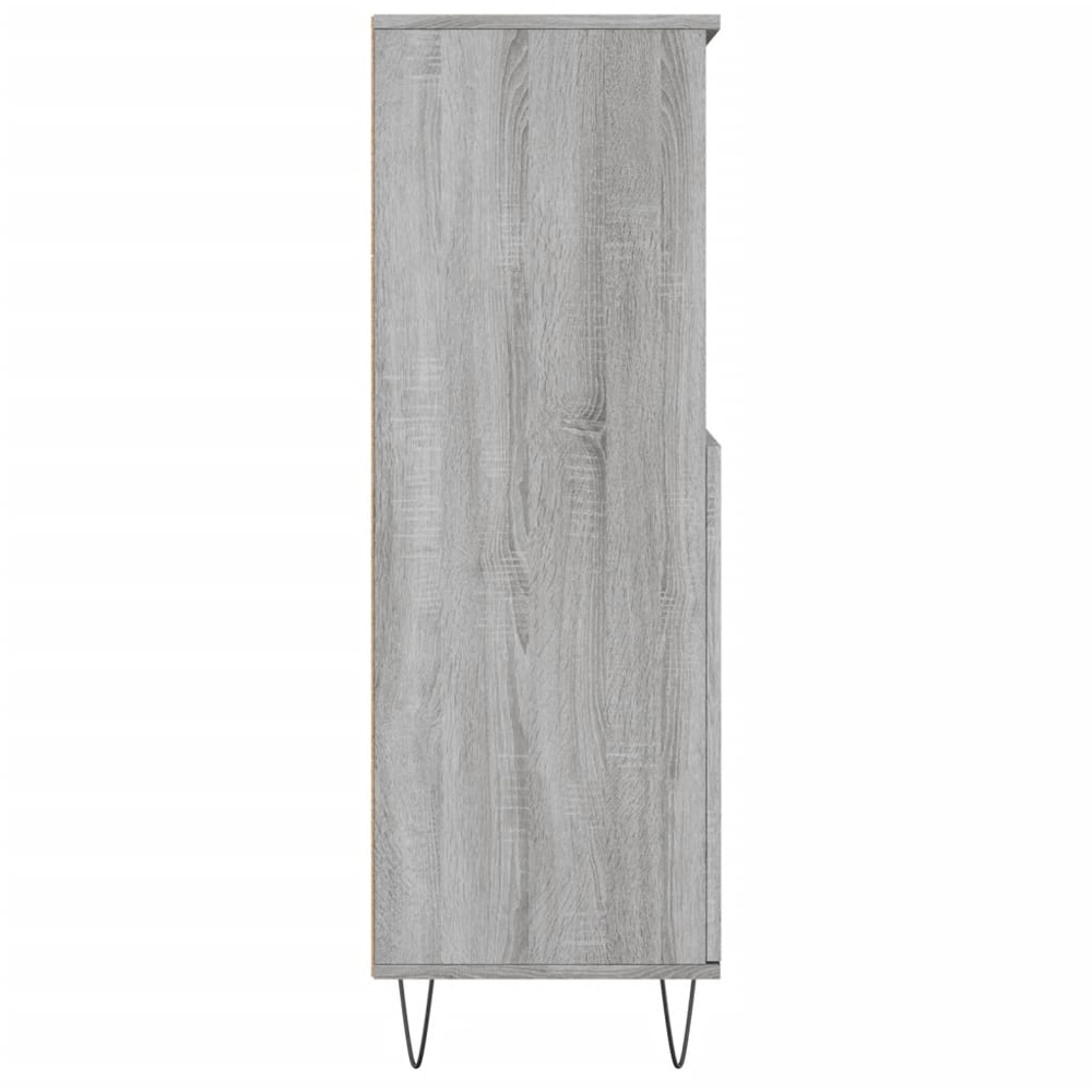 vidaXL 2 Door 2 Shelf Grey Sonoma Highboard Image 7