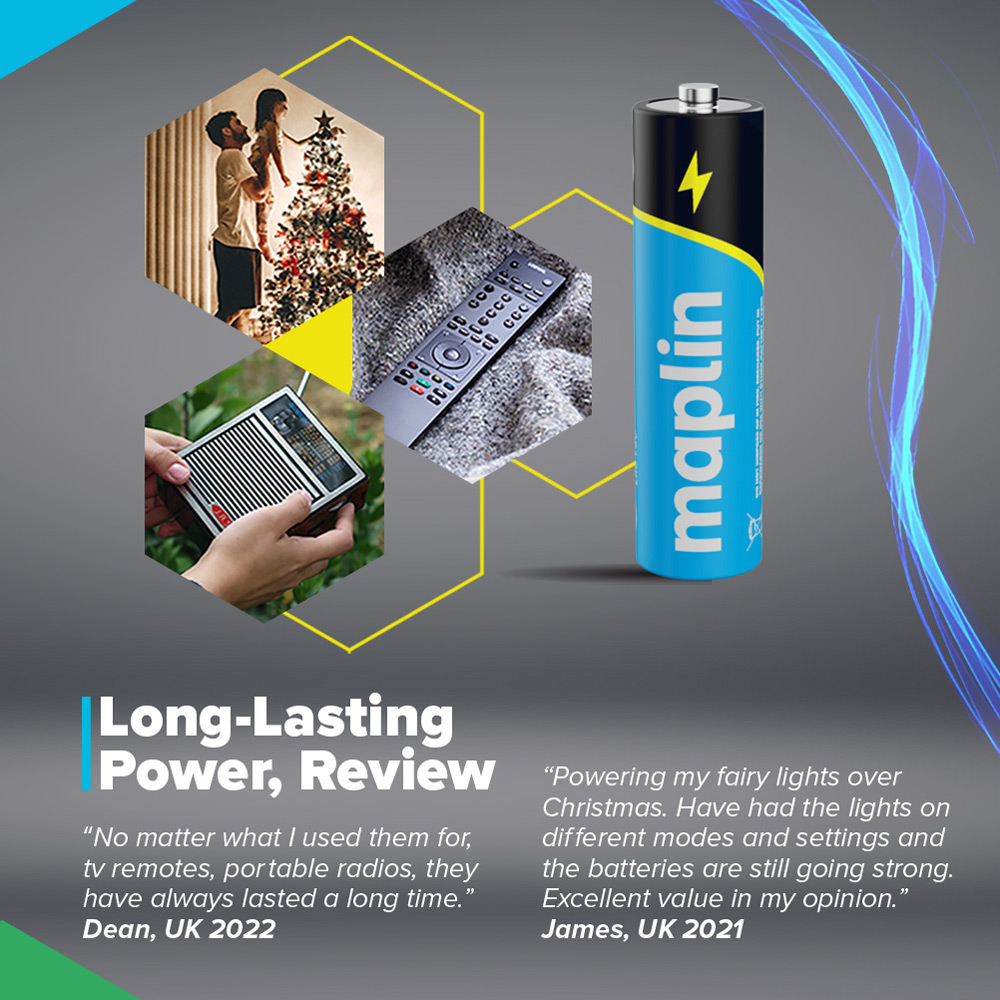 Maplin AA LR6 80 Pack 1.5V Extra Long Life Alkaline Batteries Image 5