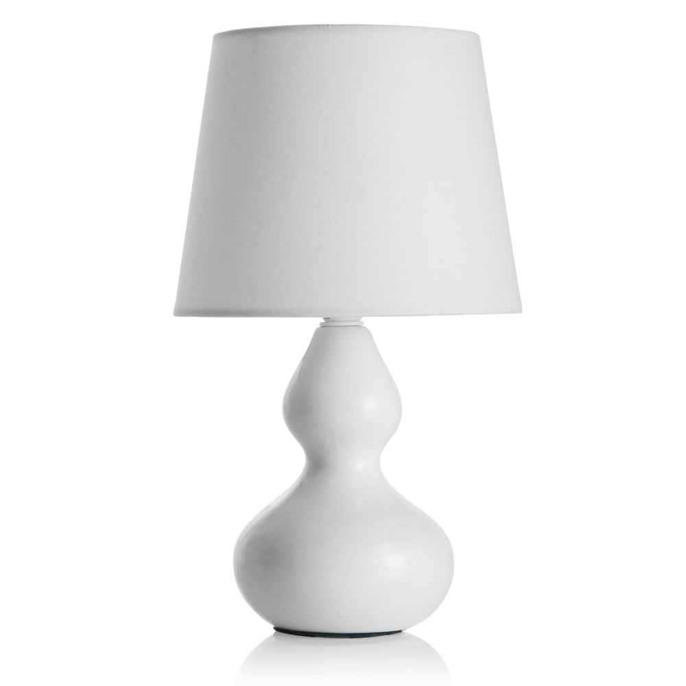 Wilko White Ceramic Lamp Image 1