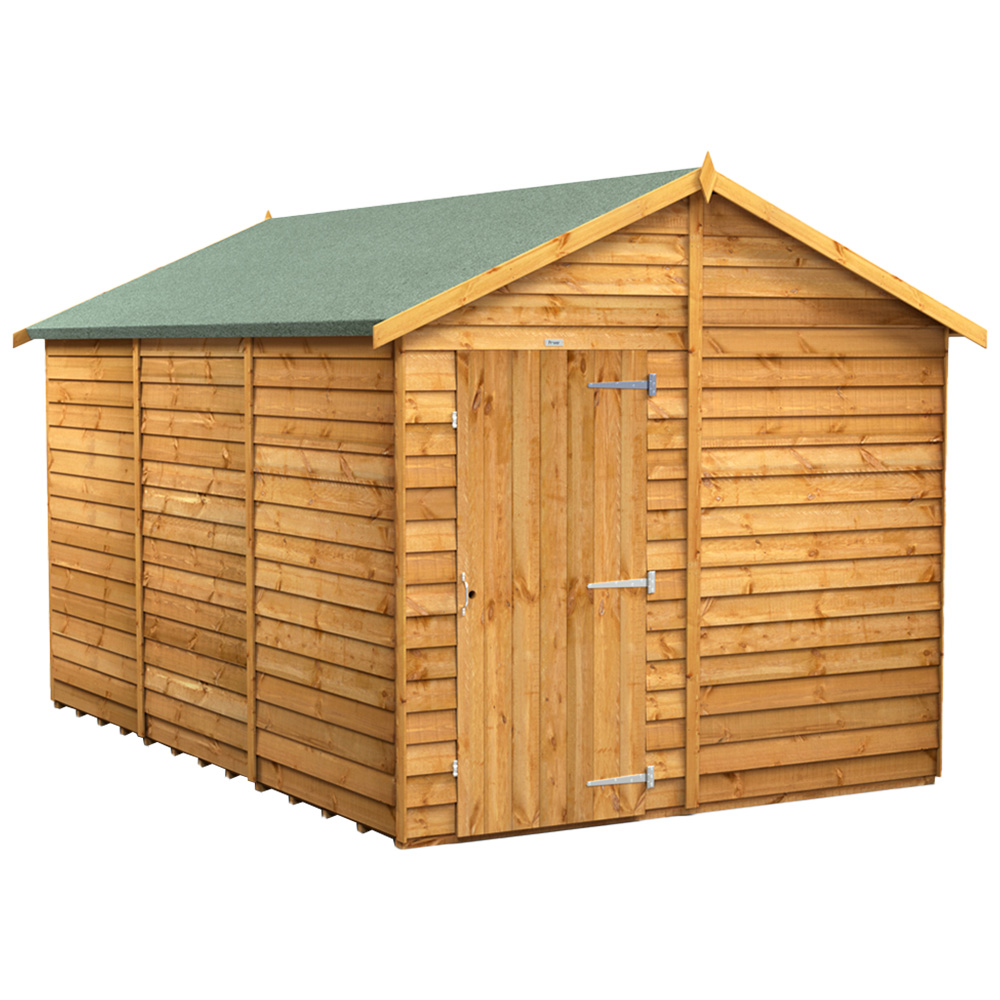 Power 12 x 8ft Overlap Apex Windowless Garden Shed Image 1