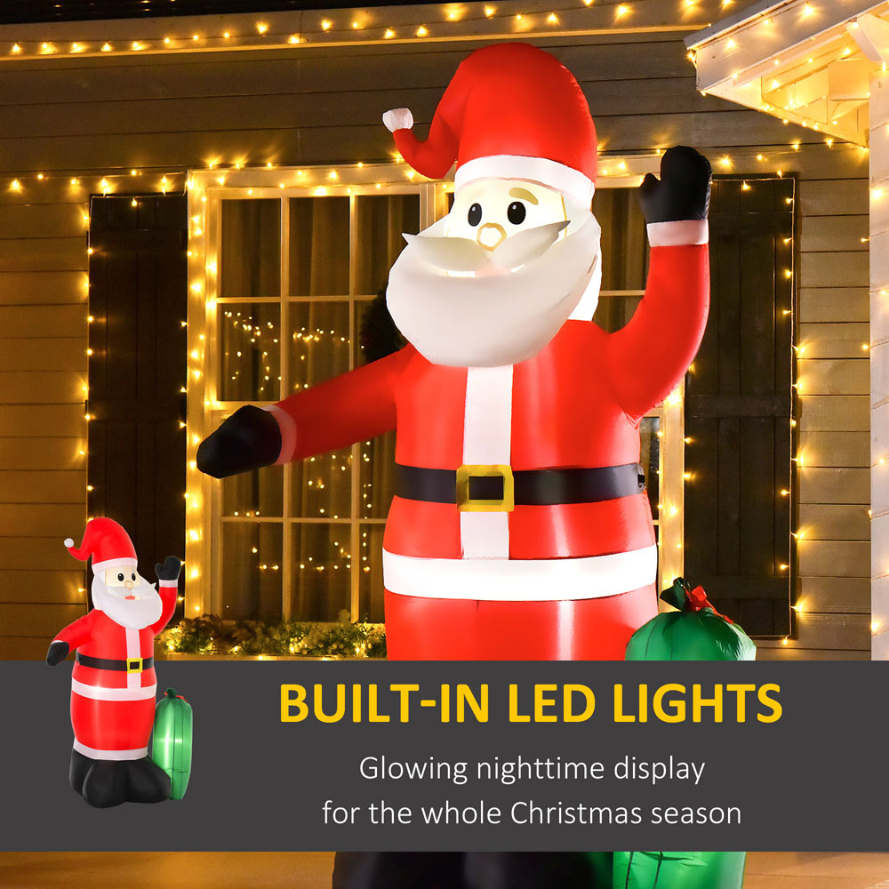Everglow Red Inflatable Santa Claus Christmas Decoration 7.5ft Image 4