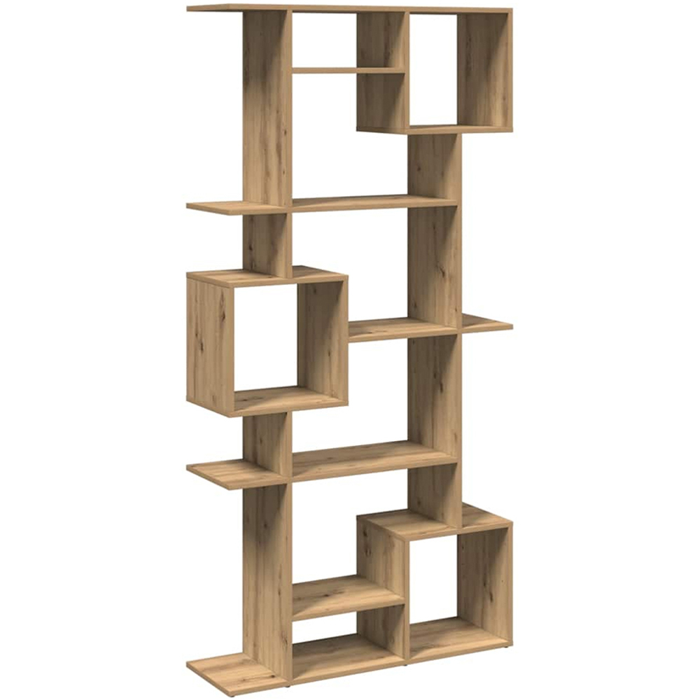 vidaXL 9 Shelf Artisian Oak Bookcase Image 2
