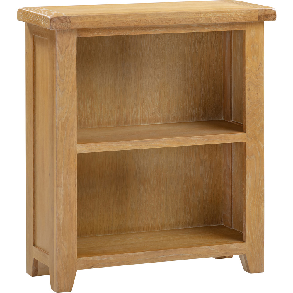 Seconique Windsor 2 Shelf Natural Oak Low Bookcase Image 2
