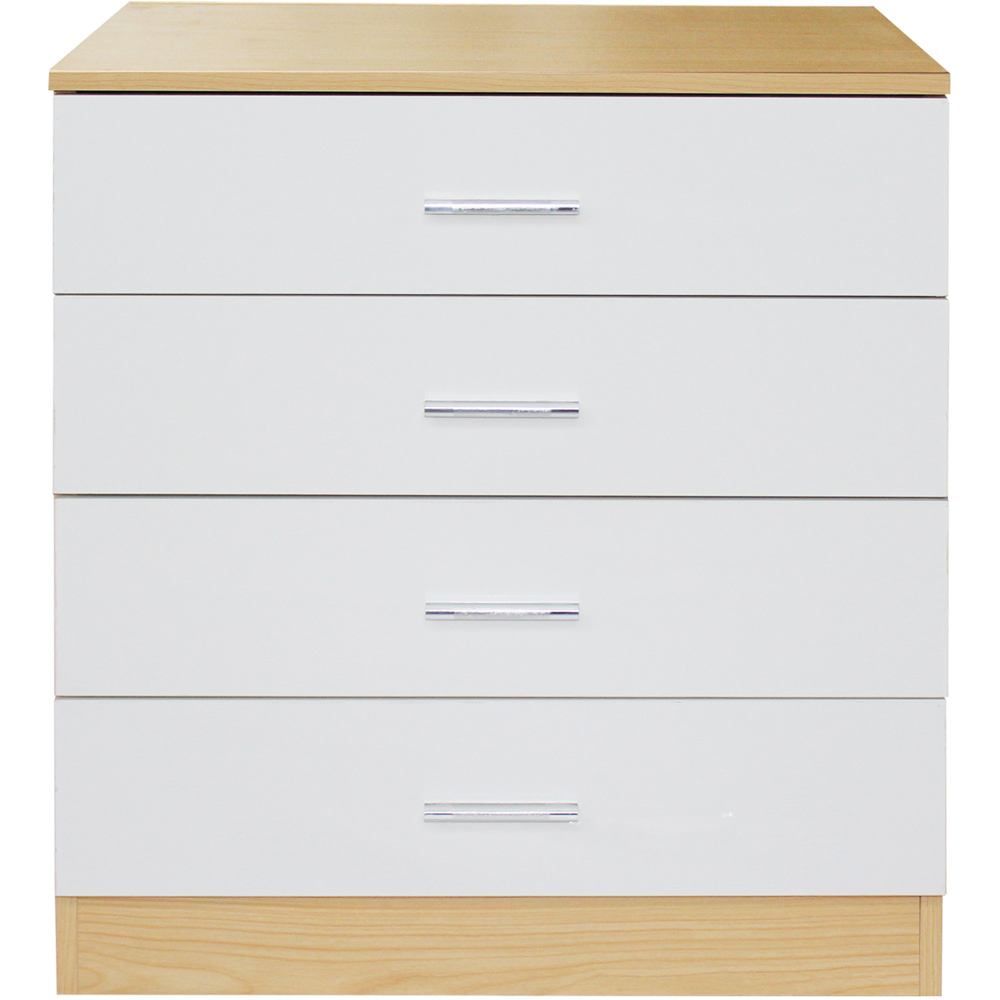 Brooklyn 4 Drawer White High Gloss Chest of Drawers Image 3