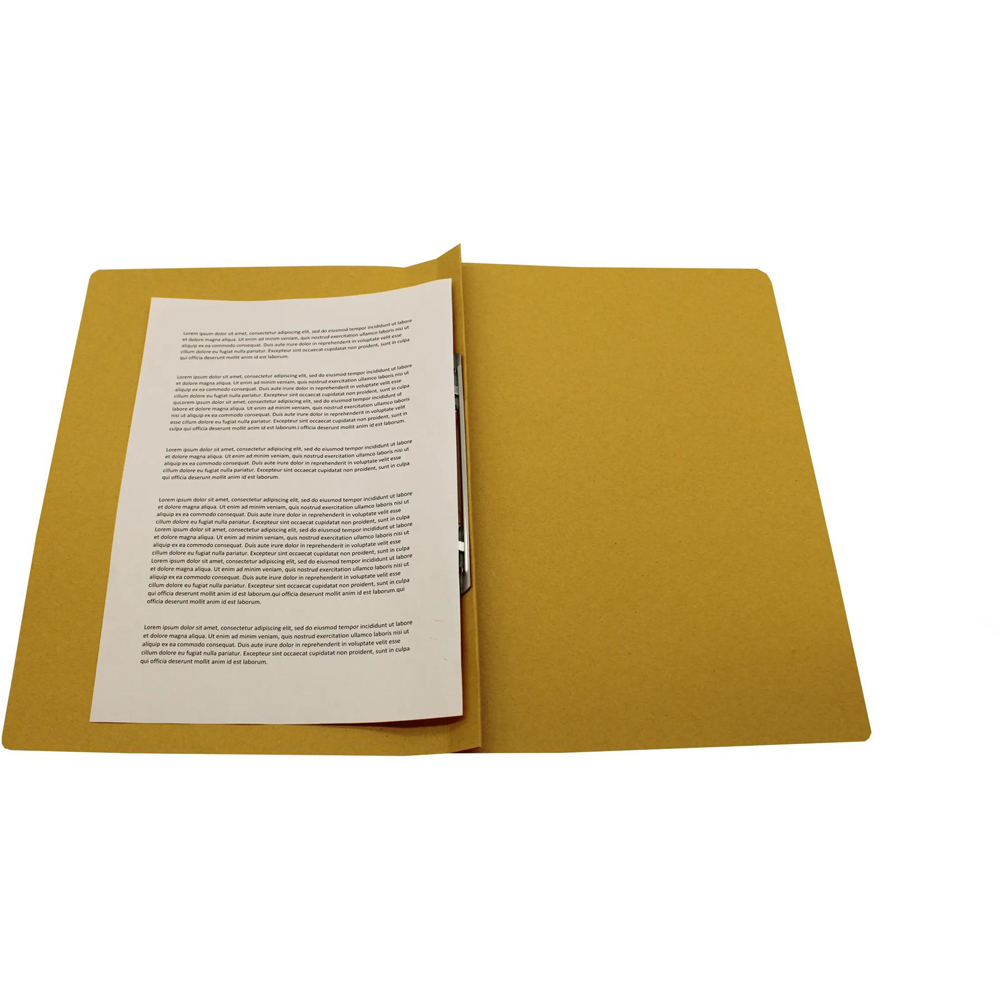 Exacompta 285gsm Yellow Foolscap Spiral File 25 Pack Image 7