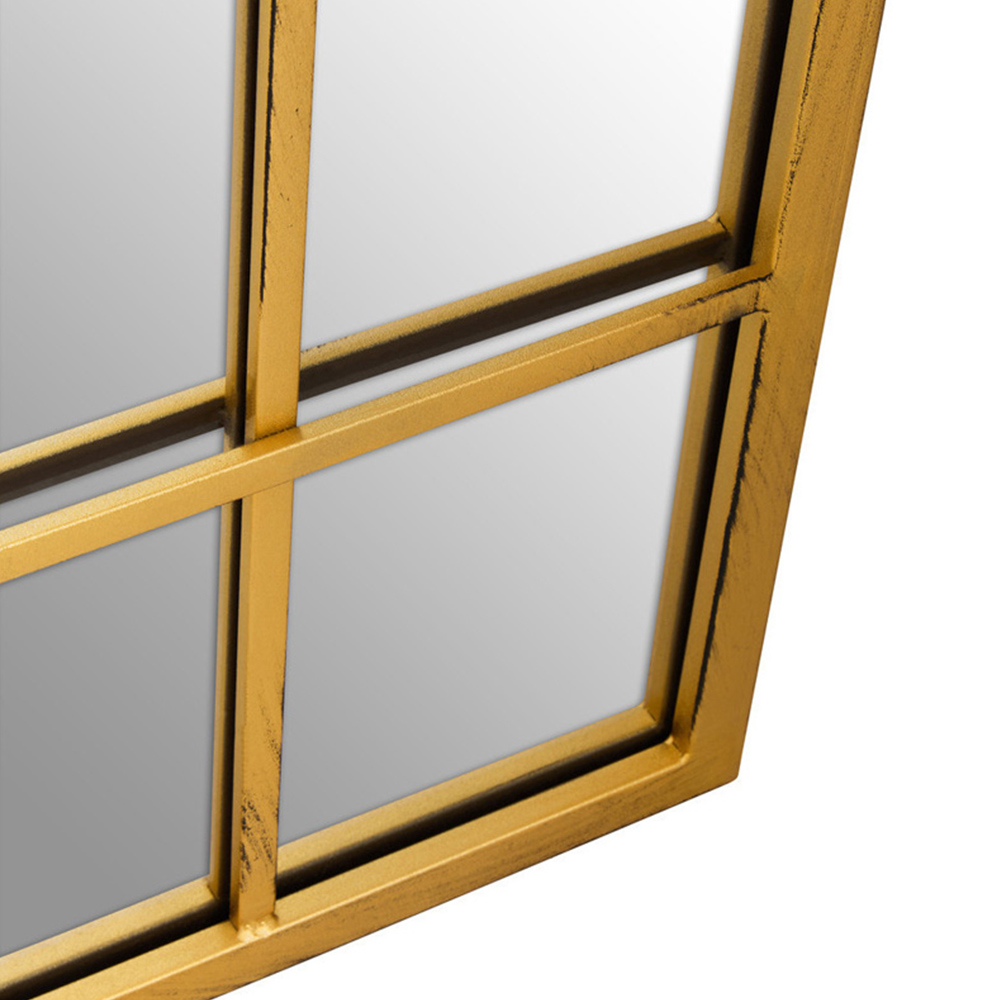 Premier Housewares Charlene Brushed Gold Finish Rectangular Wall Mirror Image 5