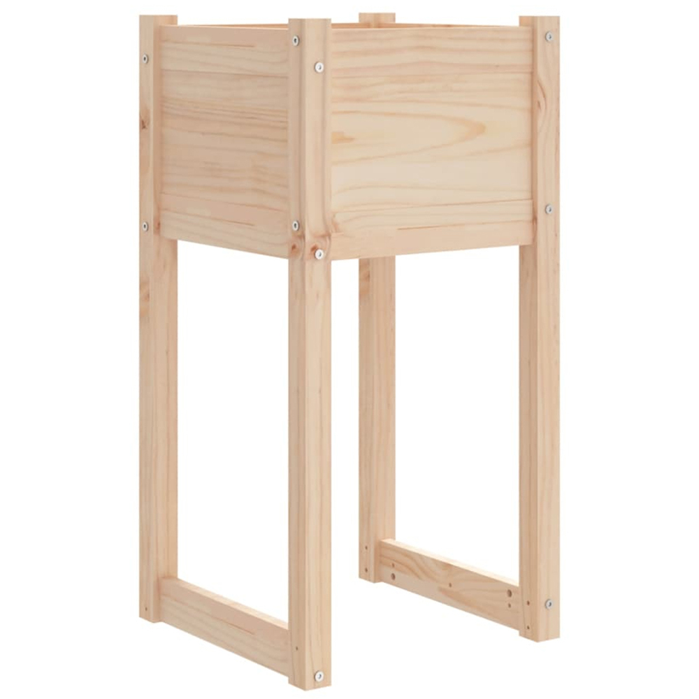 vidaXL Natural Solid Pine Wood Garden Planter with Legs 81 x 40 x 40cm Image 1