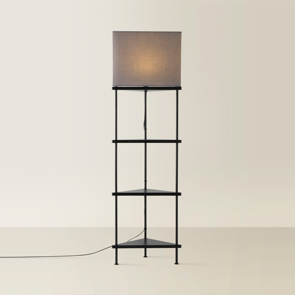 ValueLights Tasca 3 Tier Black Floor Lamp Image 5