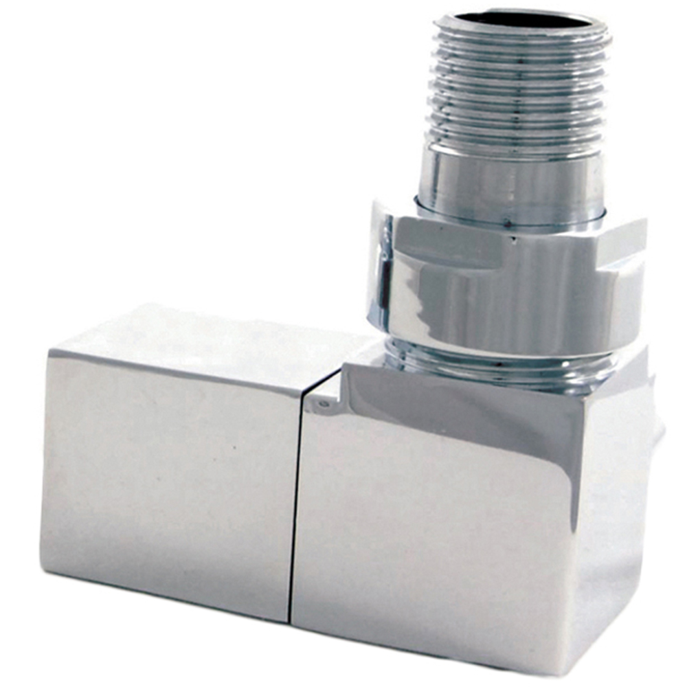 Towelrads Chrome Square Corner Valve and Lockshield 15mm x 1/2inch Image 3
