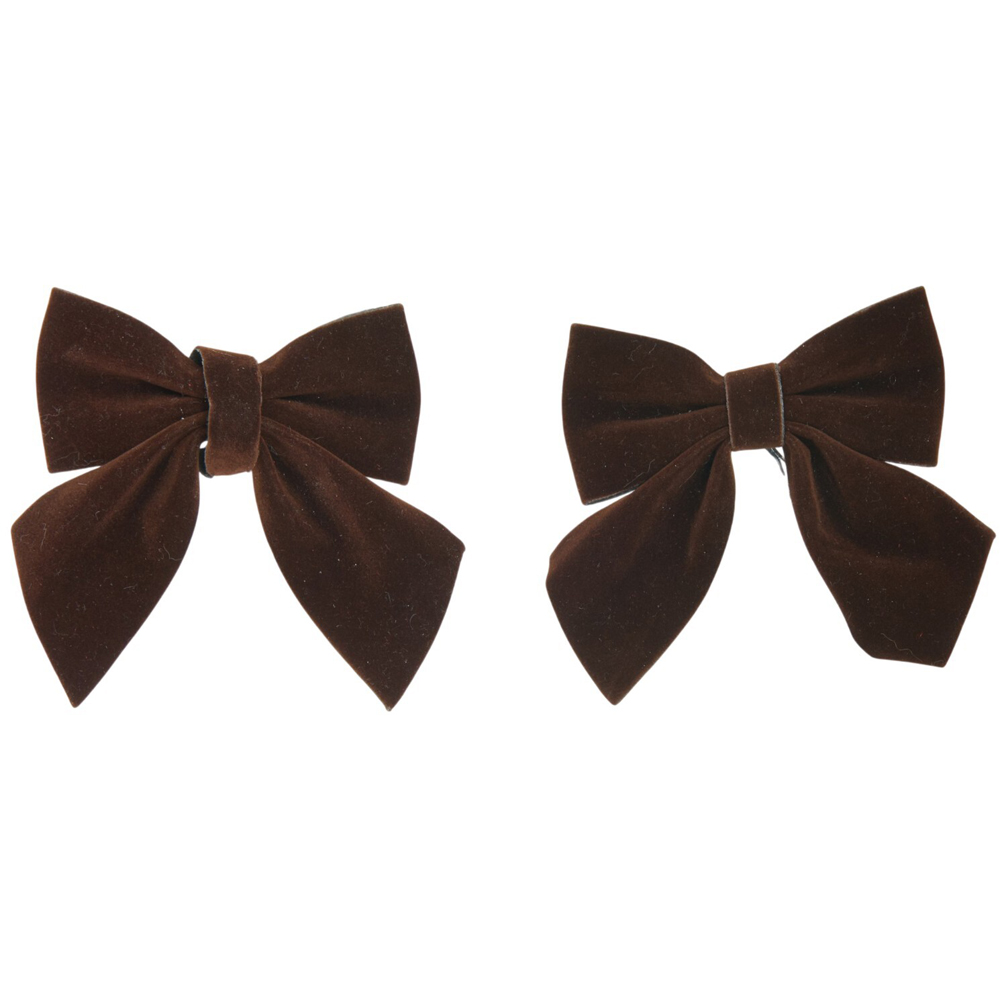 Pack of 8 Decorative Bows Brown Image 3
