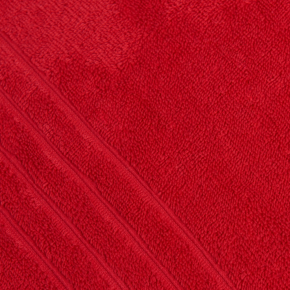 Wilko 100% Cotton Red Hand Towel Image 2