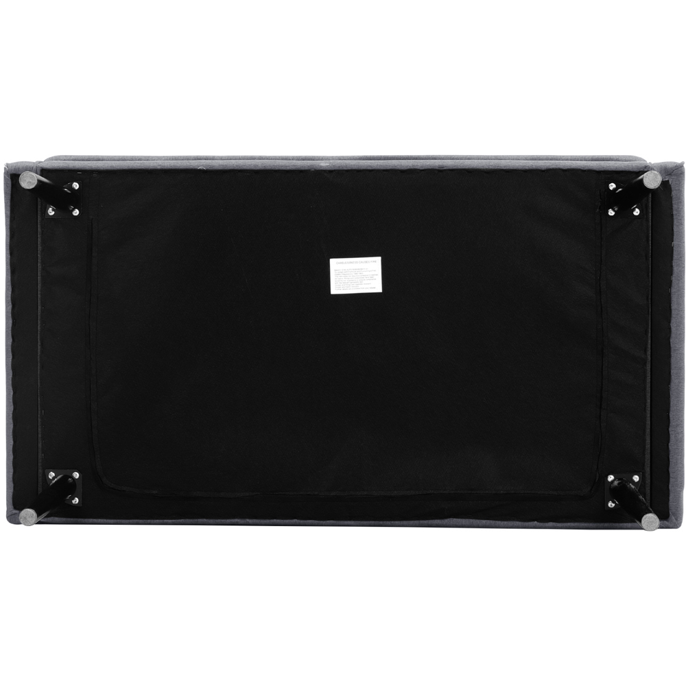 Living and Home 2 Seater Dark Grey Loveseat Sofa Image 3