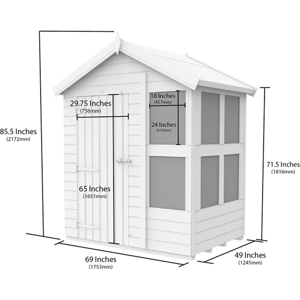 DIY Sheds 4 x 6ft Tongue and Groove Timber Apex Potting Shed Image 7