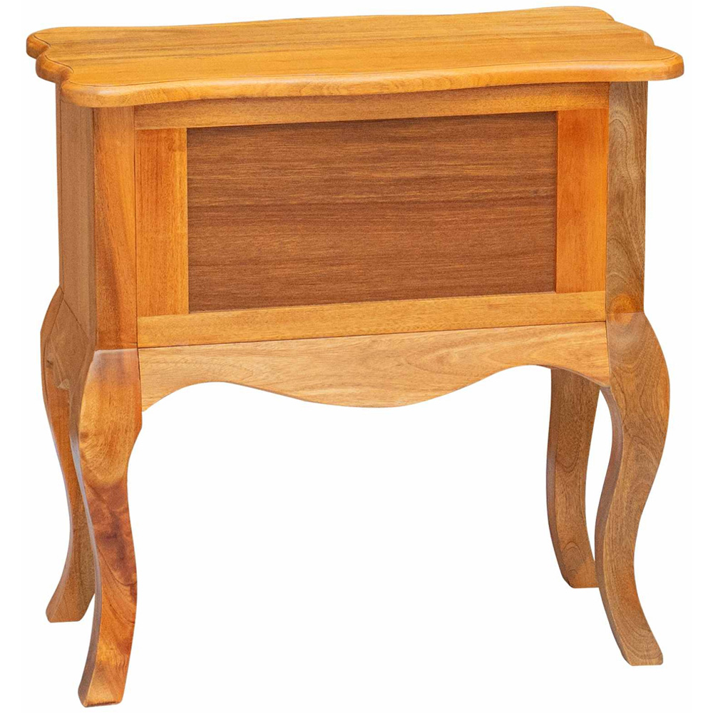 vidaXL 2 Drawer Solid Mahogany Wood Side Table Image 7