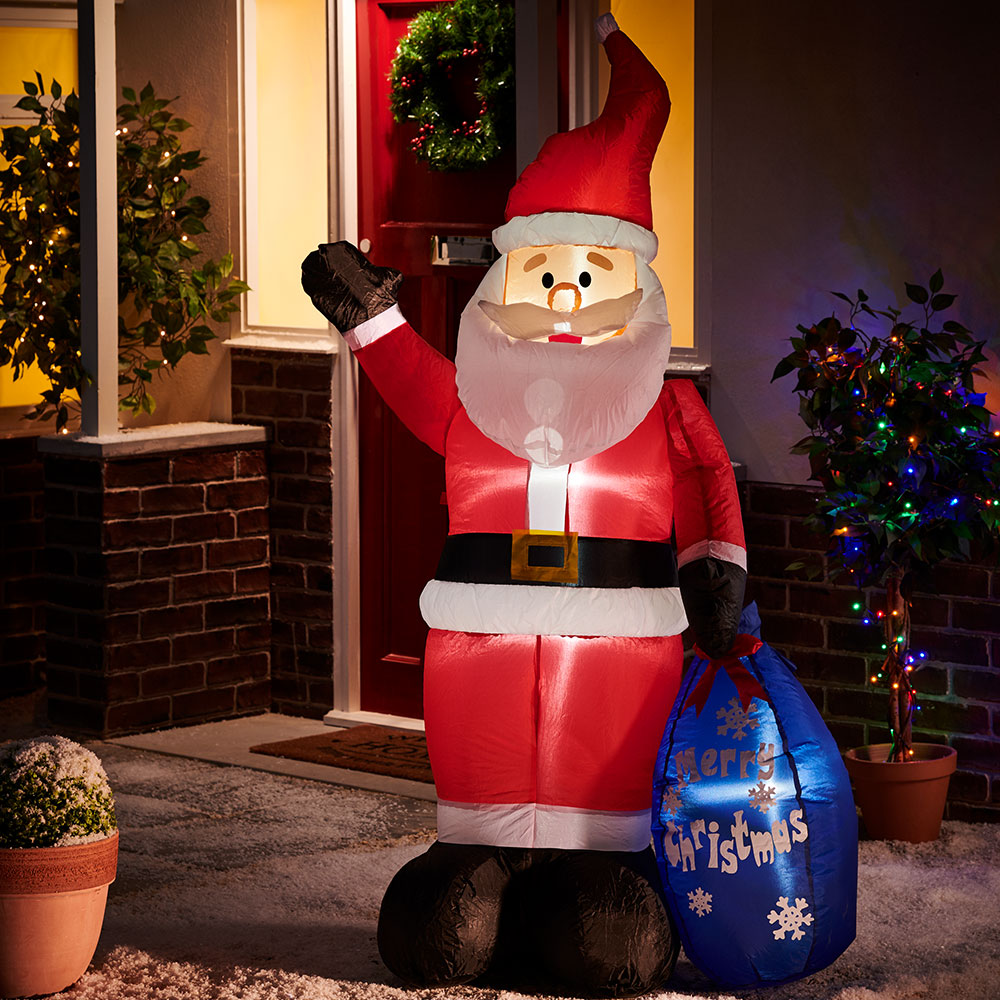Festive 6ft Christmas Inflatable Santa Wilko