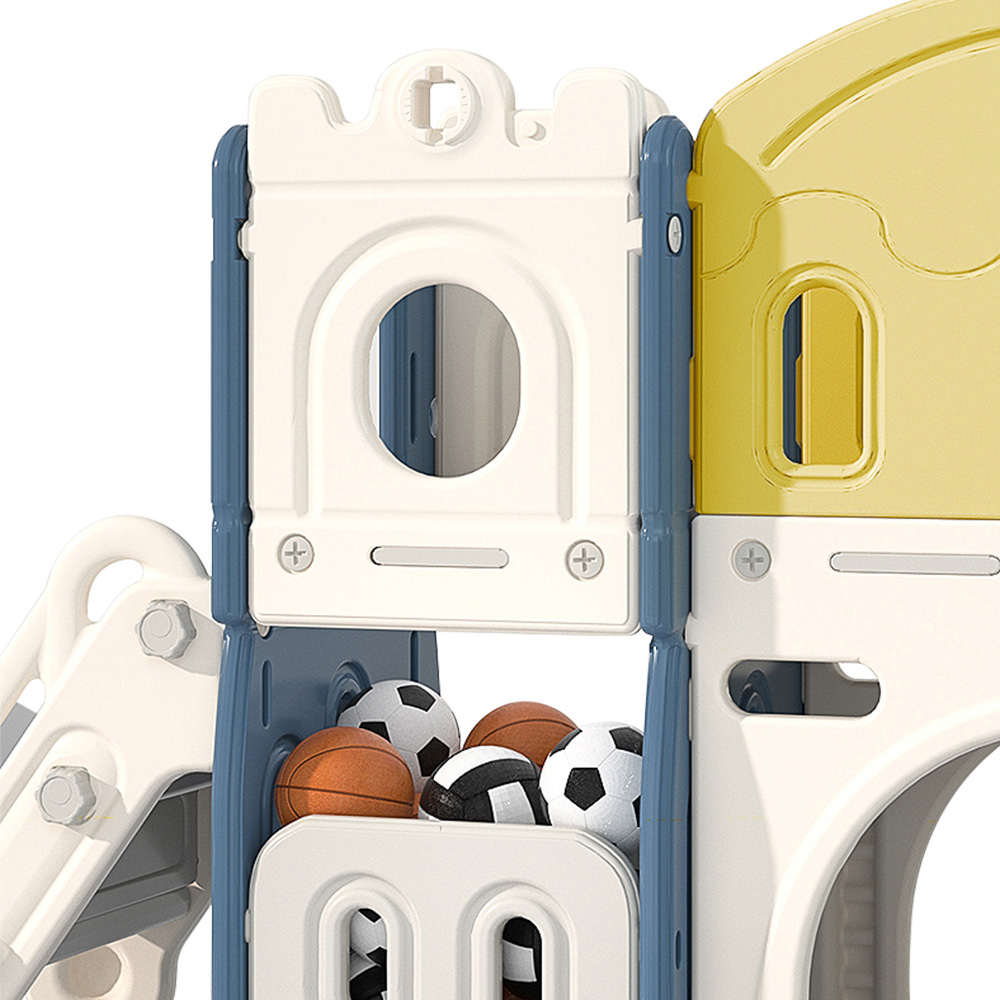 H&O Direct Toddler Slide Basket Hoop Indoor Playset Image 2