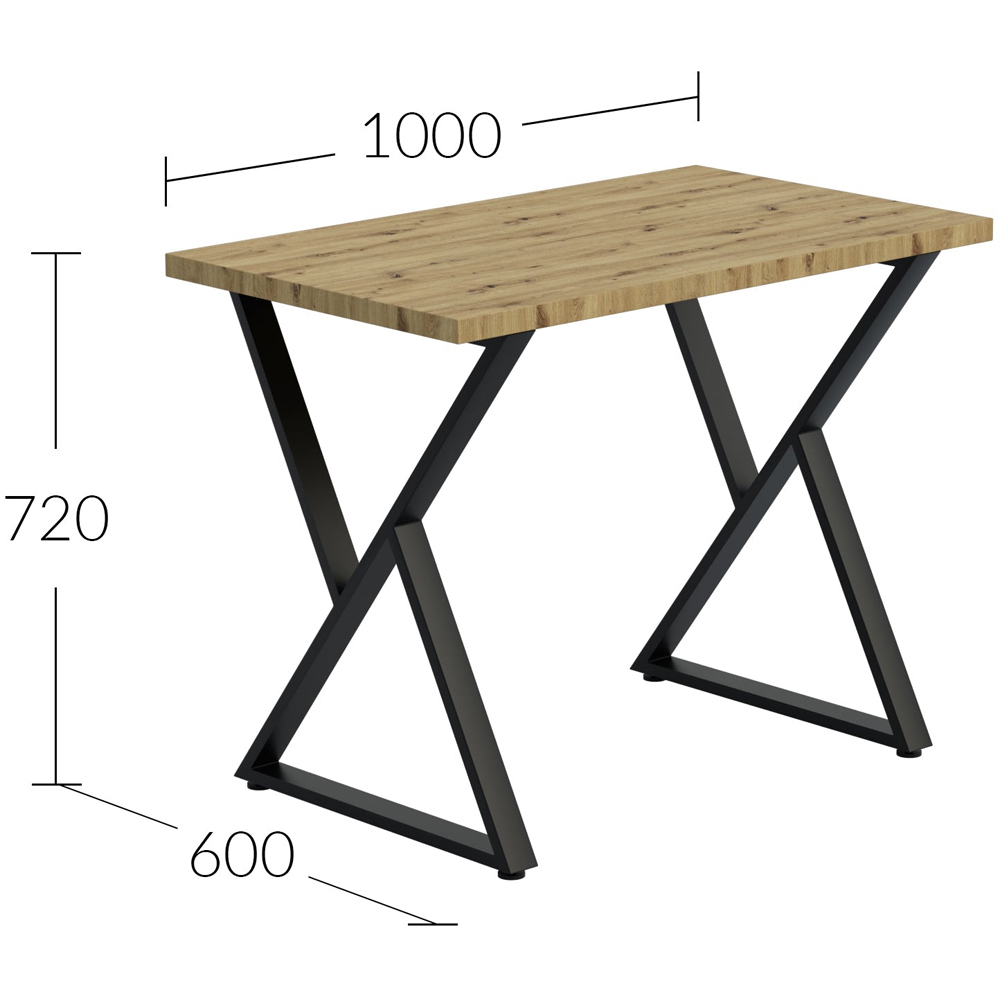 Shefa Chicago 4 Seater Dining Table Artisan Oak Image 4