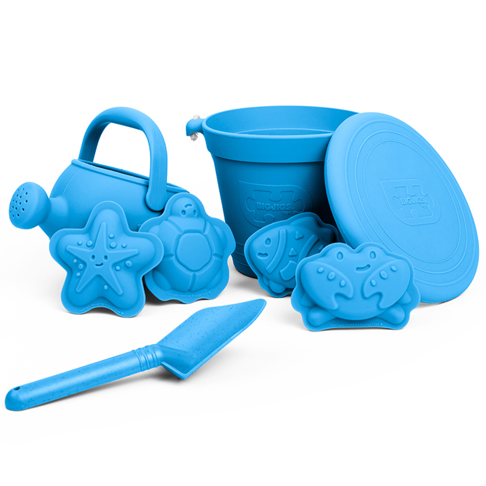 Bigjigs Toys Silicone Beach Set Ocean Blue Image 1