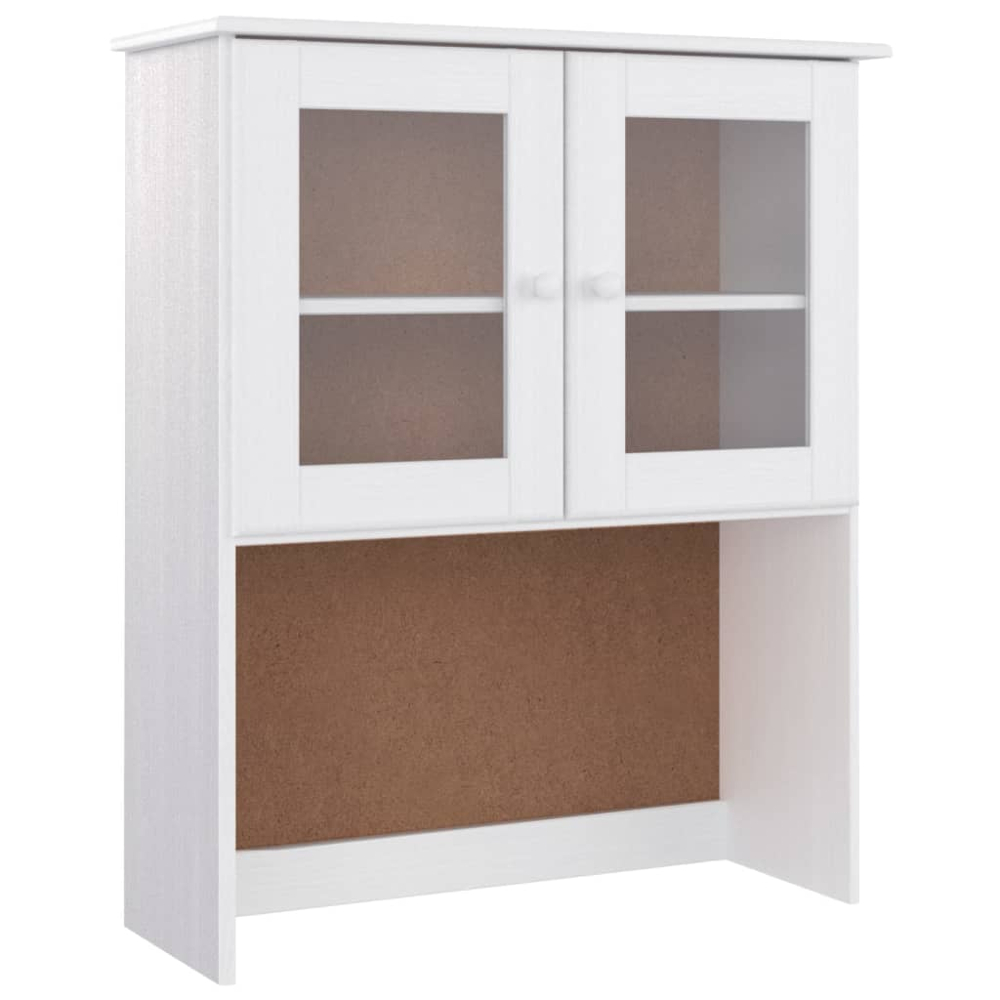vidaXL 3 Door 4 Drawer Single Shelf White Pine Wood Highboard Image 7